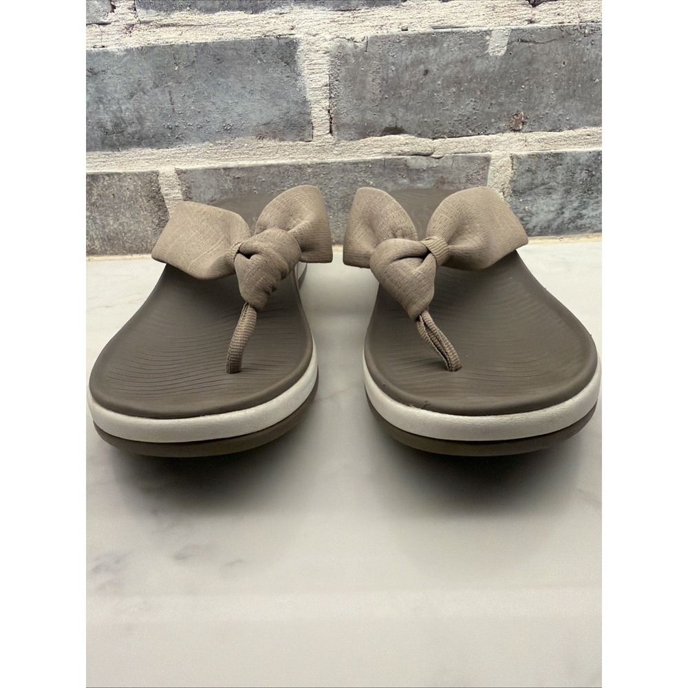 Skechers Arch Fit Sunshine My Life Thong Sandals Dark Taupe Women's Size 8 - Picture 2 of 9